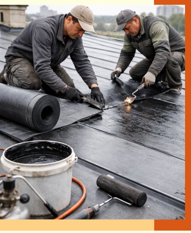 Гидроизоляция фальцевой кровли в Шумерле от 8147 руб. под ключ | ТепломастерШмр