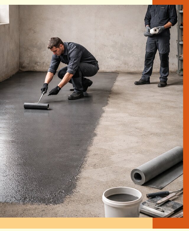 Гидроизоляция гаражного пола в Шумерле от 3802 руб./м² — ТепломастерШмр профессионально