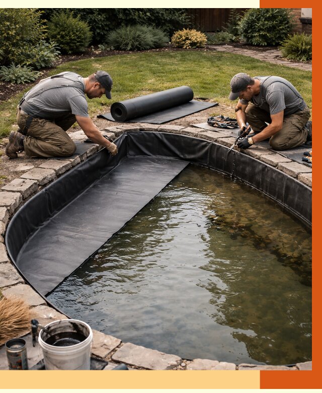 Гидроизоляция пруда в Шумерле от 16295 руб. под ключ | ТепломастерШмр профессионально