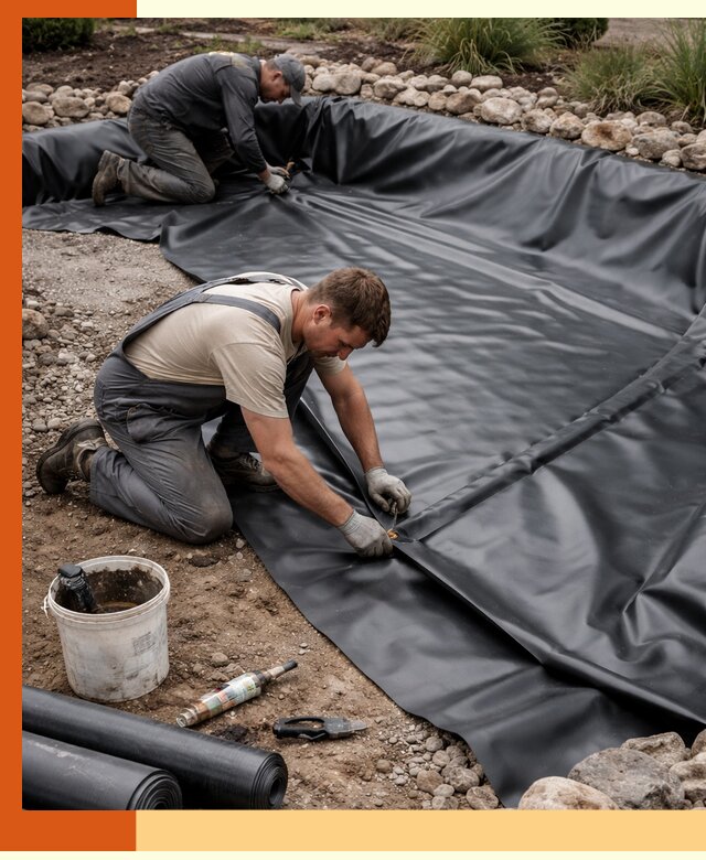 Гидроизоляция пруда в Шумерле: надежная защита и герметизация