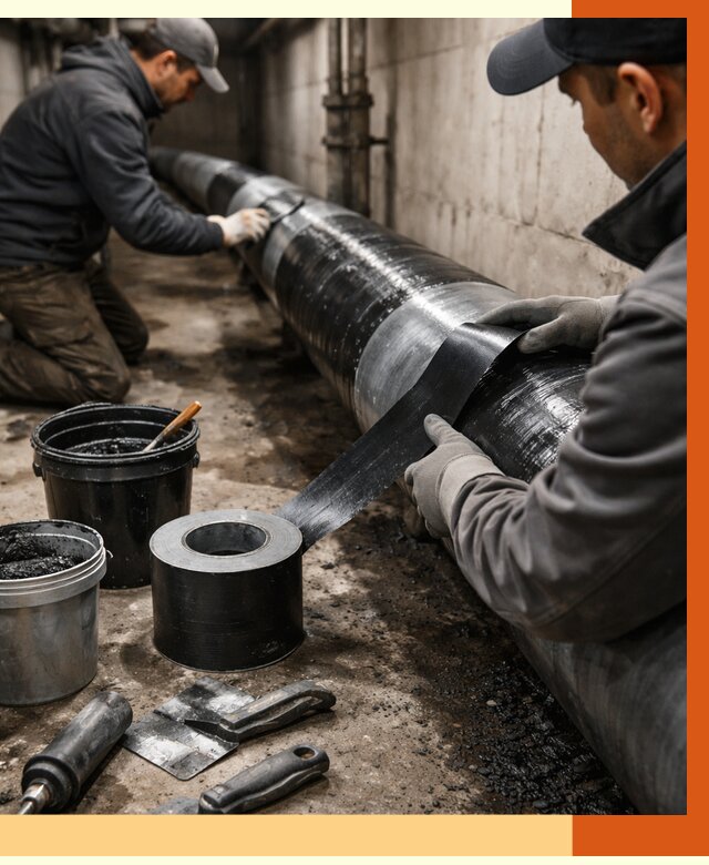 Гидроизоляция труб в Шумерле от 2716 руб. — профессиональная герметизация | ТепломастерШмр