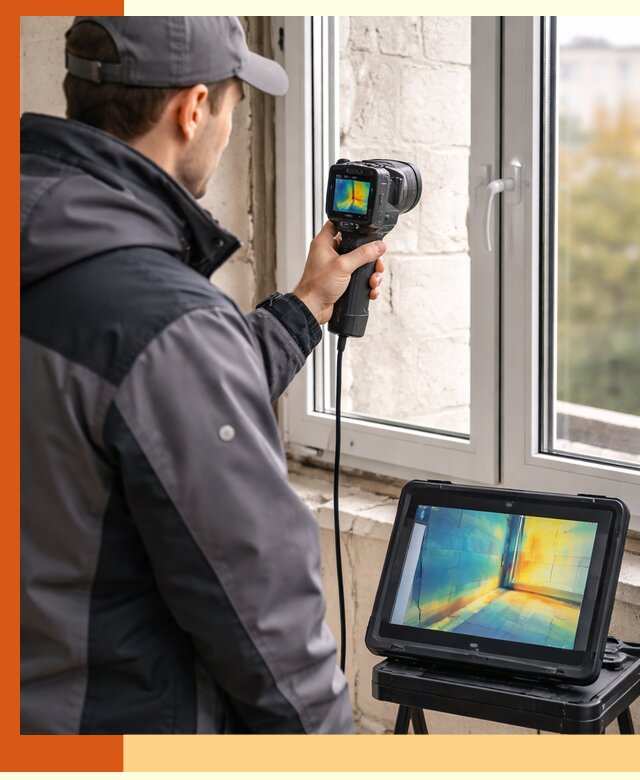 Тепловизионное обследование дома в Шумерле для выявления утечек тепла