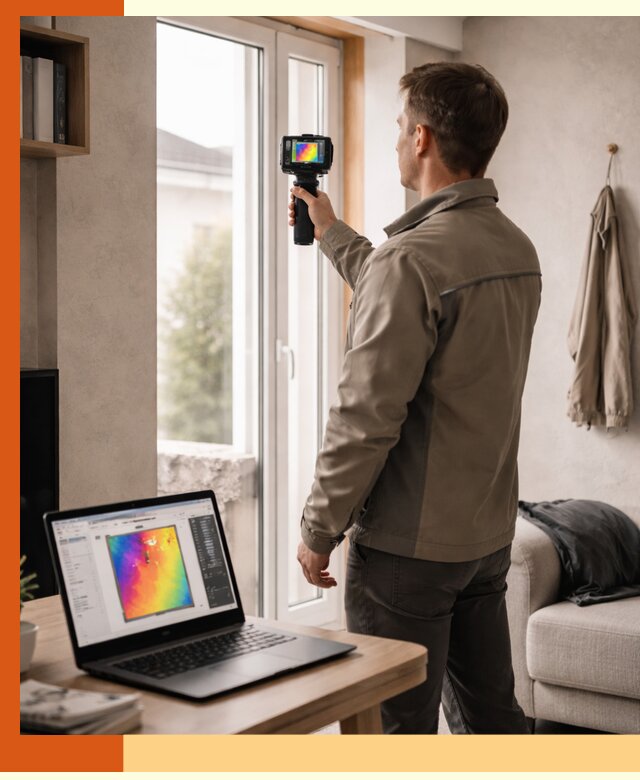 Тепловизионное обследование квартиры в Шумерле для поиска утечек тепла