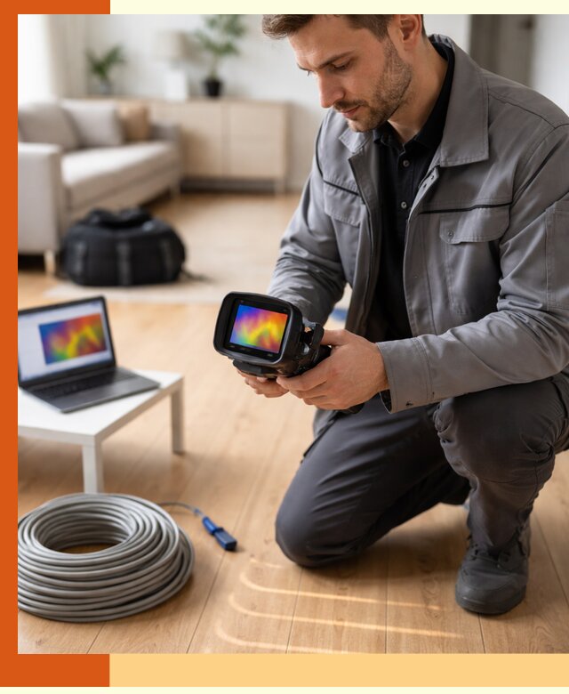 Тепловизионное обследование тёплого пола в Шумерле для точной диагностики