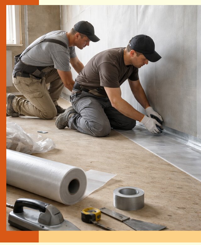 Монтаж пароизоляции для дома и помещений в Шумерле