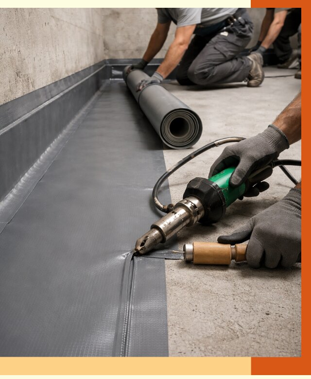 Монтаж гидроизоляционной мембраны в Шумерле от 1081 руб/м2 | ТепломастерШмр