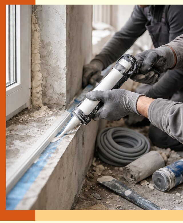 Герметизация стыков и примыканий зданий в Шумерле