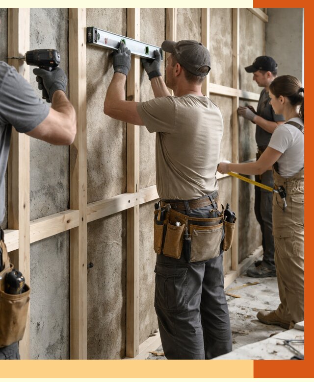 Монтаж обрешетки под утепление в Шумерле от 1249 руб/м² | Заказать у ТепломастерШмр